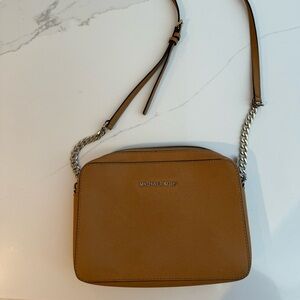 Michael Kors Brown/Tan Jet Set Crossbody- Good Condition!!